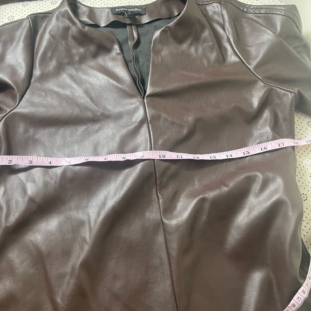 Banana Republic brown vegan leather jacket - Picture 6 of 8